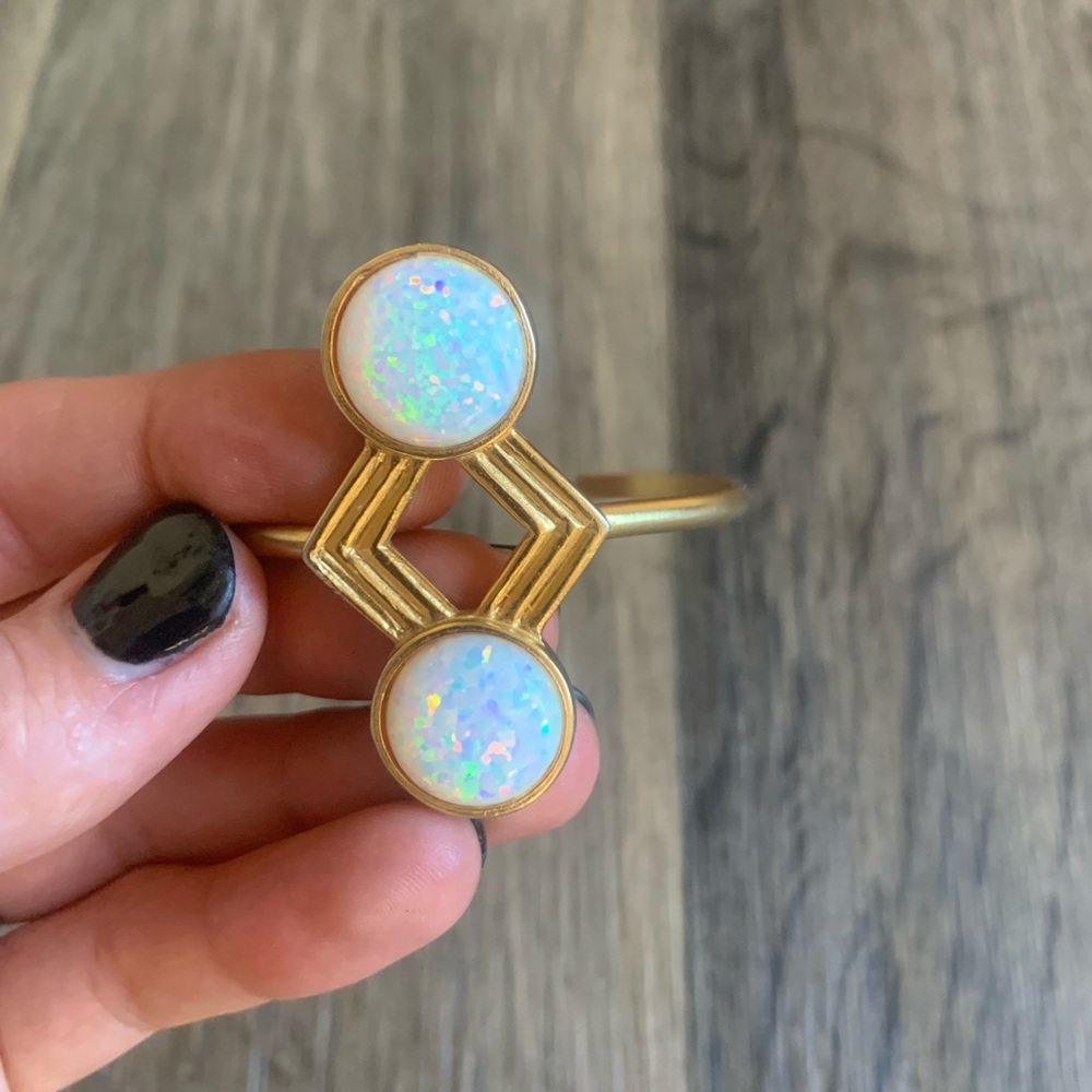 Two Bandits opal cuff gold
